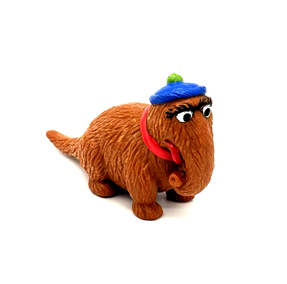 Winter Snuffy Snuffleupagus PVC Toy Figure Sesame Street hat scarf Applause 80s